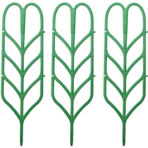 3pcs Mini DIY Leaf Shape Garden Trellis Plants Lattice Pots Supports for Climbing Plants Potted Vines Ivy Cucumbers