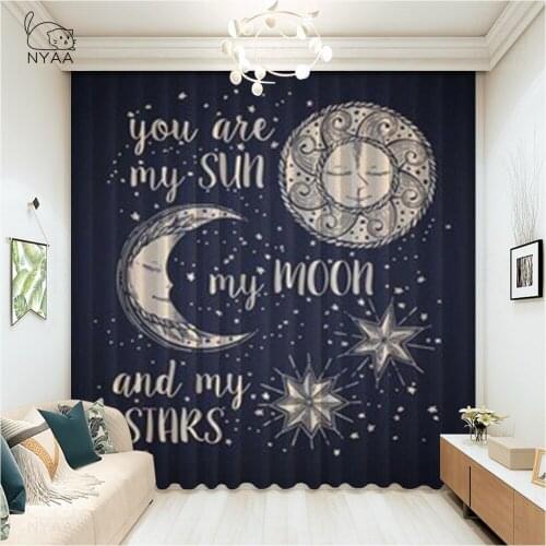 White Moon Curtain Light For Home Kitchen Black Curtain Rope Living Room Accessories Mountain Curtains Blackout Micro Shading