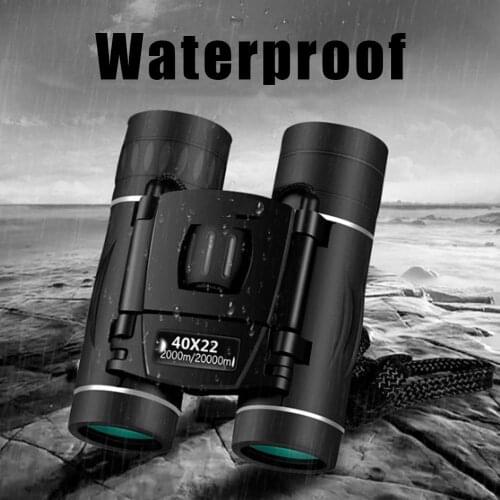 Binoculars Telescope 40x22 HD Binoculars Powerful 2000M Long Range Folding Mini Telescope Night Vision Hunting Telescope