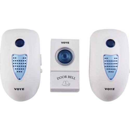 Hot Sale 38 Songs Wireless Door Bell 1 Remote Control 2 Receivers Wireless Digital Doorbell Home Entry Security Door Ring