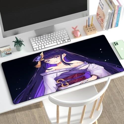 Genshin Impact Baal XXL Mouse Pad 900x400mm Keyboard Mouse Pad Anti-slip Mousepads for Laptop Notebook Gamer Pad Rubber Placemat