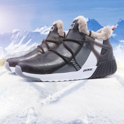 ONEMIX Hot Hiking Shoes Women Boots High Comfortable Warm Fur Slip-on Unisex Sneakers Casual Snow Ankle Boots