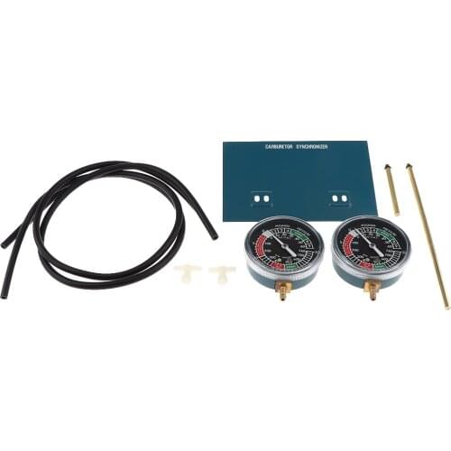 Motorcycle Carb Vacuum Gauge 2 Carburetor Synchronizer Sync Tool Synchronization Balancer Gauge Kit