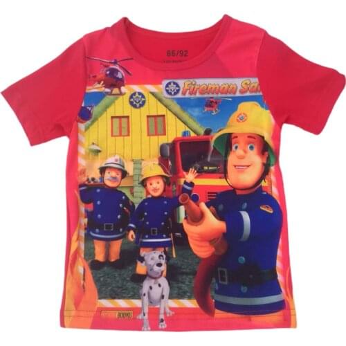 ÇET-İTS Male Child Digital Printed Fireman Fireman Sam T-Shirt 432477533
