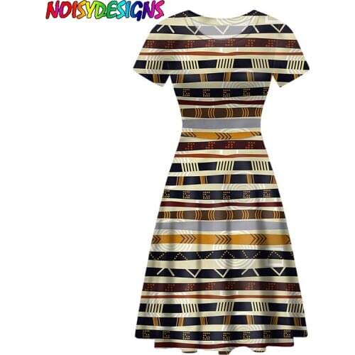 NOISYDESIGNS 2020 Afro Style Paisley Printed Elegant Indian Dress Summer Midi Dresses Short Tops Ropa Female Vestidos De Verano