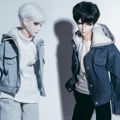 New 1/3 BOY LUTSDELF SD BJD Doll Clothes Fashion Light blue/Dark blue Hooded coat/Jacket