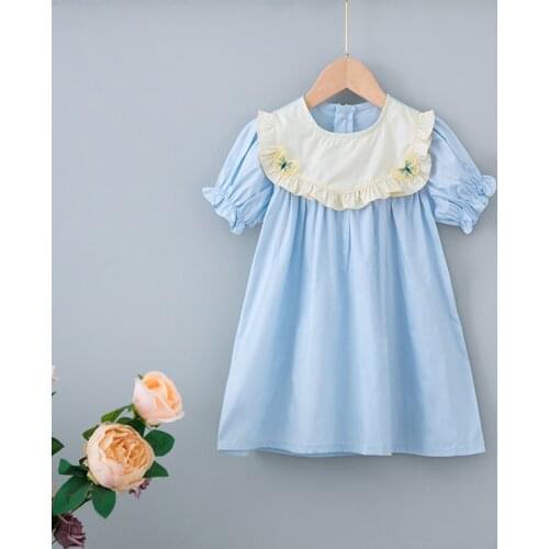 Girls Clothes Kids Dress Girls Summer Cute Puff Sleeve Butterfly Dress Kids Dresses for Girls Flower Girl Dresses