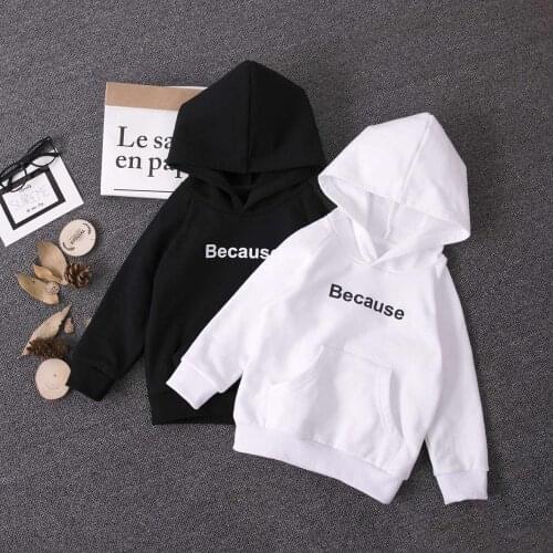 Autumn Winter Fashion Kids Cotton Hoodies Casual Hooded Boys Girls Tops Clothes Letter Printed Teenage Girls Sweatshirt 2-18T