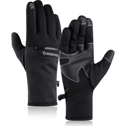 Winter Waterproof Zipper Skiing Gloves Touch Screen Thermal Windproof Non-slip Snowboard Gloves Riding Ski Climb Pocket Mittens