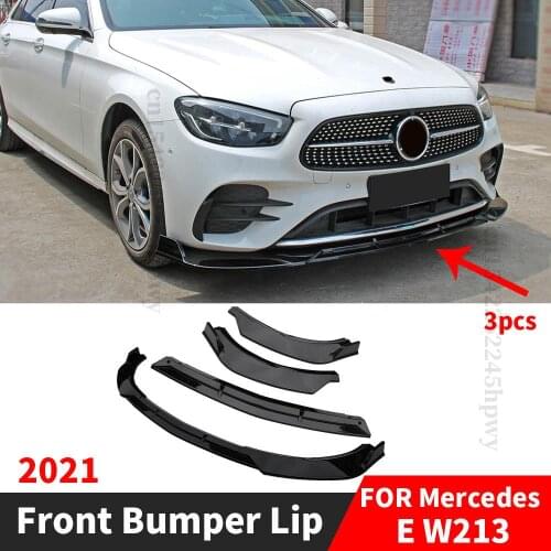 Front Bumper Lip Chin Protection Diffuser Spoiler Deflector Modified Splitter Facelift Body Kit For Mercedes Benz E W213 2021