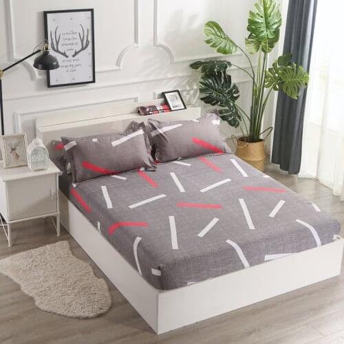 Aloe Cotton Skin-friendly printing Bedding Mattress protection cover Single double Europe All inclusive 1.5m 1.8m fitted sheet