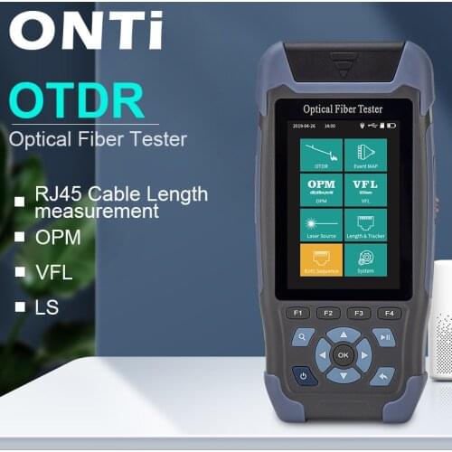 Pro mini OTDR Fiber Optic Reflectometer 980rev with 9 Functions VFL OLS OPM Event Map 24dB for 64km Fiber Cable Ethernet Tester