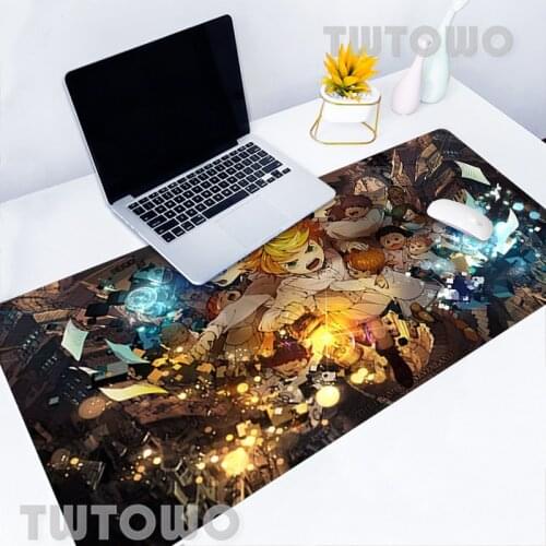 The Promised Neverland Pattern Game Mouse Pad Mousepad Gaming Mouse Mat Desk Mat MousePad Natural Rubber Laptop HD Carpet Home