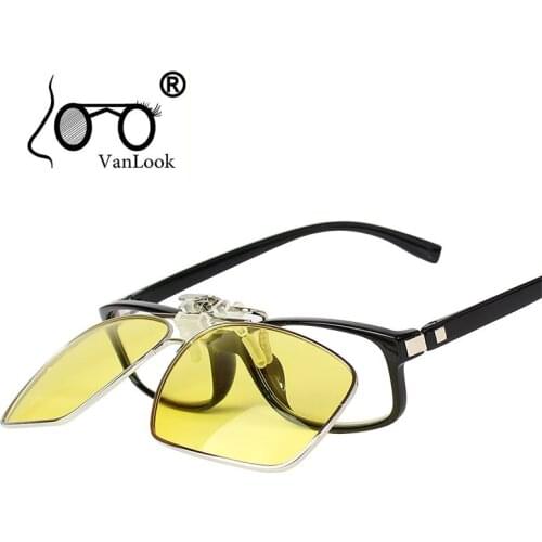 Polarized Clip On Sunglasses Men Night Vision Sun Glasses Yellow Polarizing Sunglass For Driving Polaroid Clips Oculos de Sol