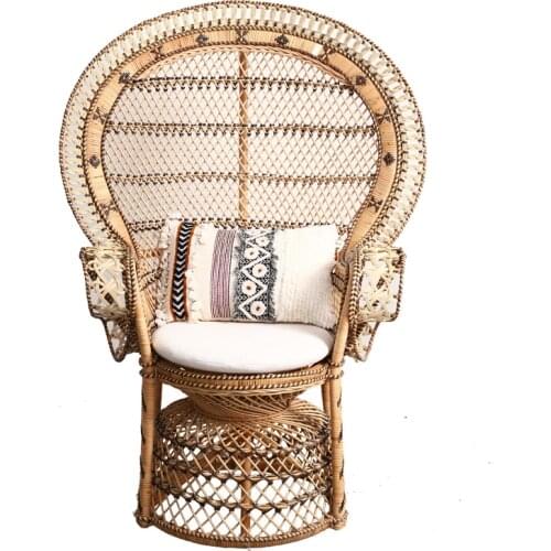 Rattan Couch Creative Personality Single Leisure Chair Retro Rattan Peacock Chair