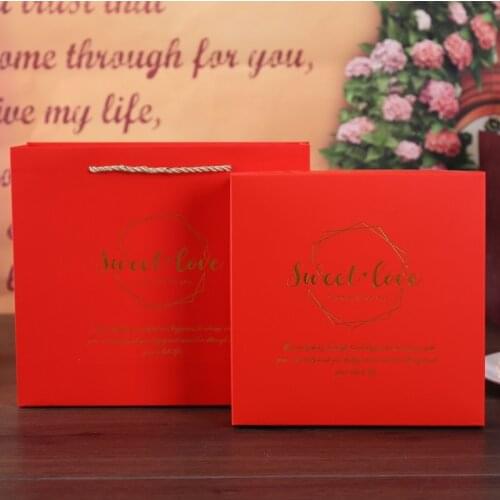 Wedding Packaging Handbag Set With handle candy paper packaging gift box коробки cajas de regalo bolsas papel traktatie kinderen