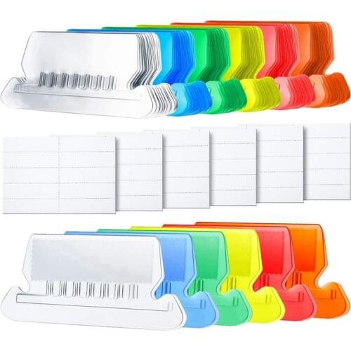 120 Sets 2 Inch Hanging Folder Tabs and Inserts for Quick Identification of Hanging Files Hanging File Inserts