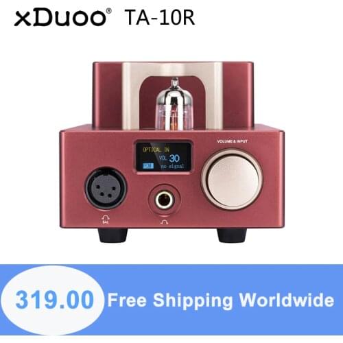 XDUOO TA-10R Headphone Amplifier AK4493EQ XU208 USB RCA Coax Opt PCM DSD DXD 12AU7 TA10R Tube Amplifier