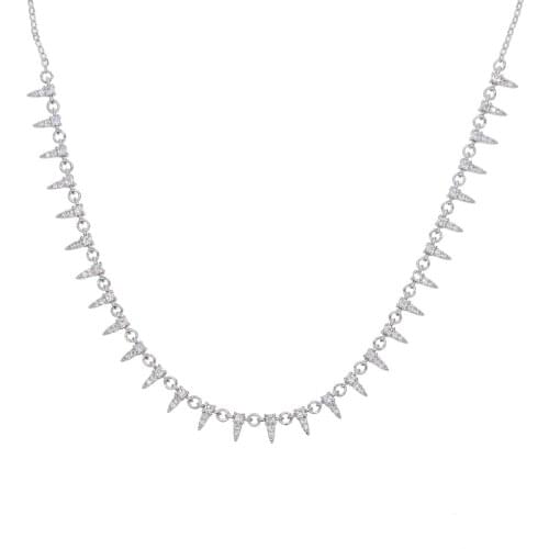 Vintage Gold Silver Color cz bar Chain Choker Necklaces for Women Party Collar Necklace Fashion Wedding Jewelry Gift