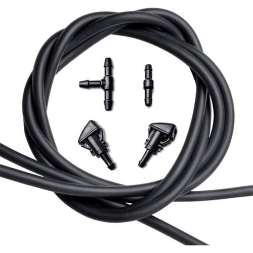 2 Pcs/Set Car Windshield Washer Nozzles Kit With Sprinkler Hose Kit For Car Accessories