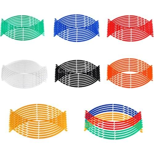 2PCS PVC Reflective Rim Stickers And Decals Decoration Stickers Car Styling Bike Car Motorcycle Wheel Tire