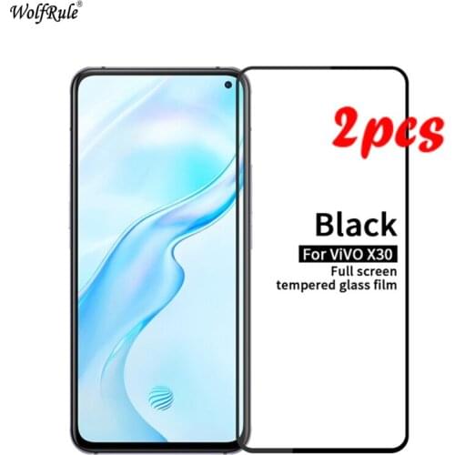 2PCS Tempered Glass For Vivo X30 Glass 9H Protective Hard Full Glue Glass for Vivo X30 Screen Protector For Vivo X30 Glass 6.44
