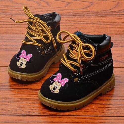 2021 Mickey mouse casual shoes autumn winter children boys and girls boots Stitch Martin boots short boots girls boots