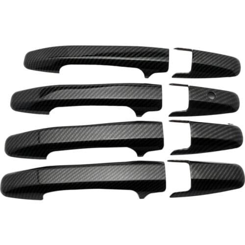 4Pcs Car Side Door Handle Frame Cover Trim for Honda Civic 2006-2011 Car Styling Carbon Fiber