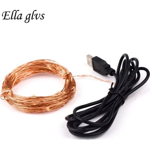 5M 50leds 10m 100leds USB LED String Lights Starry Lights Copper Wire For Home Bedroom Party Wedding Decoration