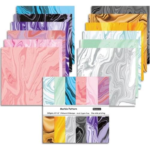 12" 24Pcs/Lot Colorful Mountains Retro Material Papers DIY Scrapbooking Album Diary Gift Decorative Paper Scrapbooking Paper