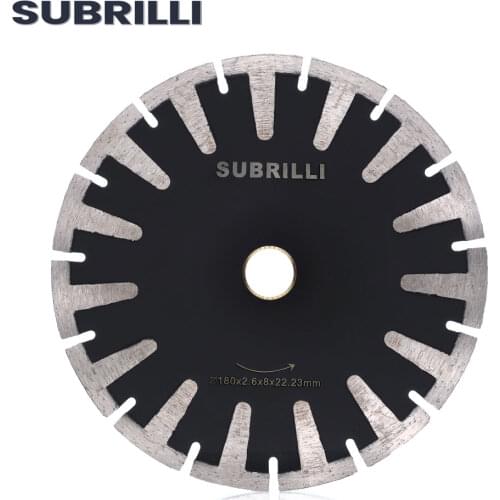 SUBRILLI 1Pc 7" 180mm Diamond Controur Blade Turbo Rim Curve Cutting Disc T-Segmented Tooth Diamond Blades For Granite Sink Hole