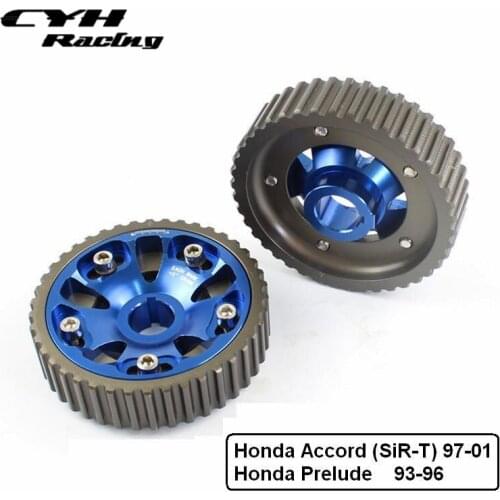 2PCS Aluminum Adjustable Cam Gear Pulley For 93-01 Honda Prelude DOHC VTEC H22A1/H22A4/97-01 Accord F20B