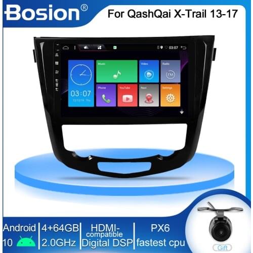 Bosion PX6 Android10 10.1 Inch Car Radio Multimedia Video Player Navigation For 2013 2014 2015 2016 Nissan QashQai X-Trail SWC