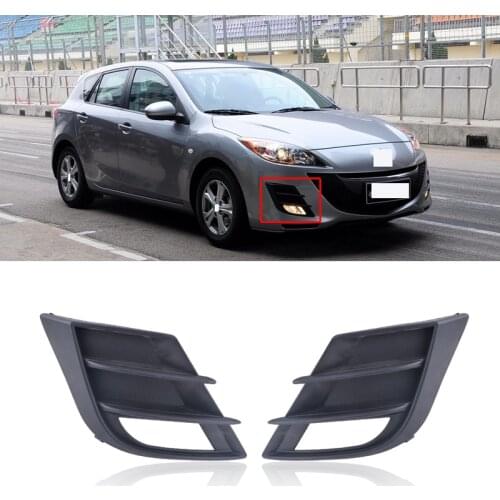 CAPQX For Mazda 3 M3 BK BL 2010 - 2015 Front Bumper Fog Light Hood Frame Grille Cover Lid Fog Lamp Trim Grating Decorative Shell