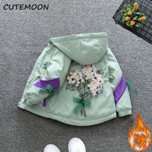 Kids Casual Cartoon Jacket Winter Boys Hooded Outerwear Autumn Thicken Coat Children Baby Plus Velvet Clothes