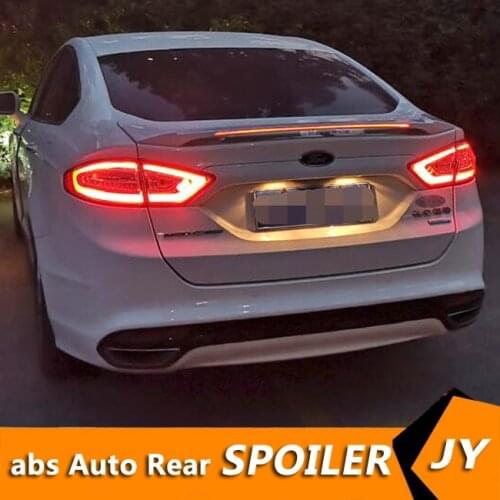 For FORD Mondeo Spoiler 2013-2018 Mondeo spoiler led light High Quality ABS Material Car Rear Wing Primer Color Rear Spoiler