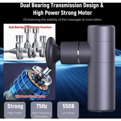 Electric Fascia Gun Mini Muscle Relaxation USB Charging Muscle Relaxant Muscle Massager Equipped with 4 Detachable Massage Heads