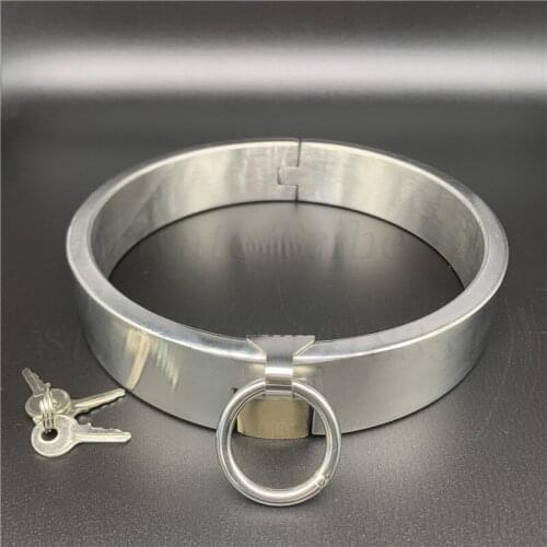 Adult Games Stainless Steel Erotic Neck Collar Handcuff Ankle Cuff Sex Toys For Women Men Couples Slave Restraint Bdsm Device