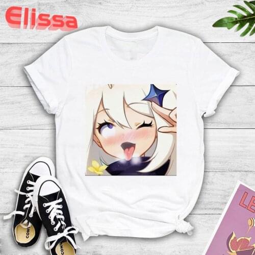 Genshin Impact Printed T-Shirt Men Anime Game Sexy Girl Cosplay Streetwear Men Women Fashion T Shirt Unisex Tees Tops