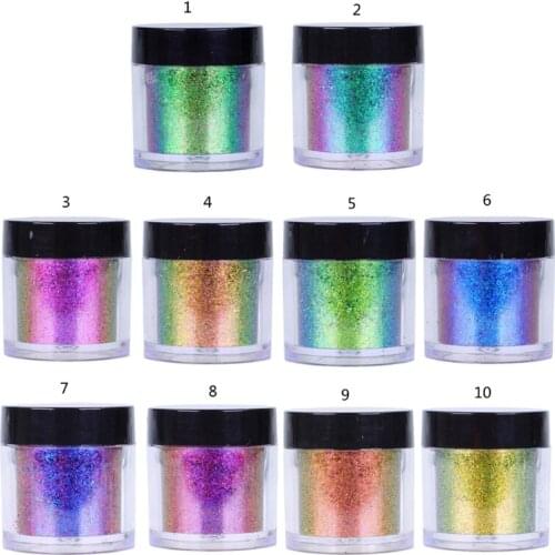 Coarse Cloud Brocade Powder Colorful Aurora Nail Pigments Dust Nail Glitter Dust Powder Mix Colors Eyeshadow Powder