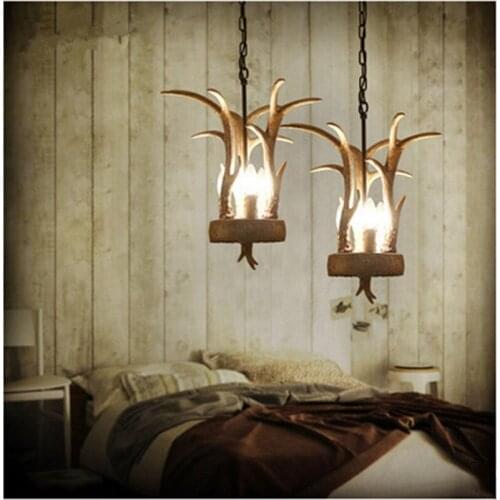 Personality Simple And Creative Retro Living Toom Bar Restaurant Antler Chandelier Lamps