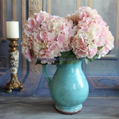 1pc Artificial 5 Heads Big Flores Silk Hydrangea Decorative Flowers Wedding Bridal Bouquet Home Decor Flowers Party Decoration