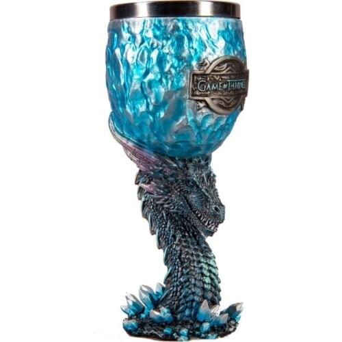 Creative Mug Handle Beer Glass Goblet A Song of Ice and Fire Cup Large Stainless Steel Liner Gift Strange Decoration Cup