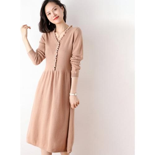 Модные вязаные платья LuanShangyuan China At AliExpress