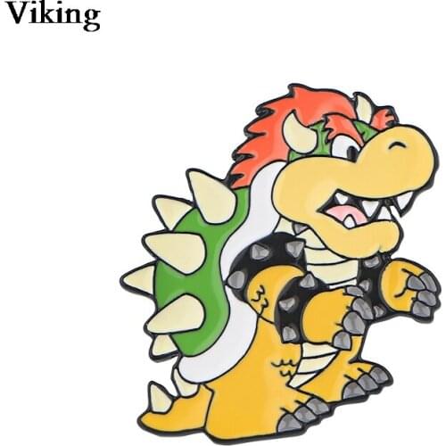 Cartoon Dinosaur Badges Alloy Metal Pins Funny Animal Enamel Brooches Lapel Pin Backpack Collar Brooches For Women Men G0815