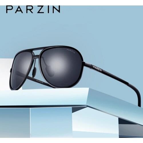 PARZIN Brand Cool Mens Pilot Sunglasses Alloy Frame Polarized Driving Sunglasses For Men Eyewear Accessories Top Quality