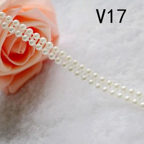 On the wedding decoration and DIY Imitation pearls chain flatback many styles to choose one roll per lot