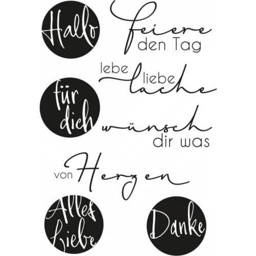 German Thanks Transparent Clear Silicone Stamp Seal DIY Scrapbooking photo Album A0213