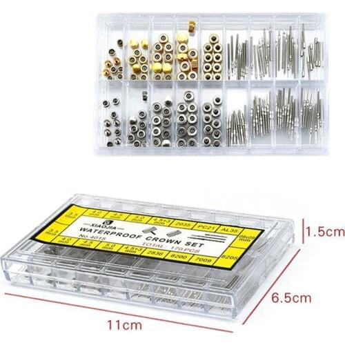 Stainless Steel Watch Crown Spring Bar Set Tool Parts for Watch Repairers
