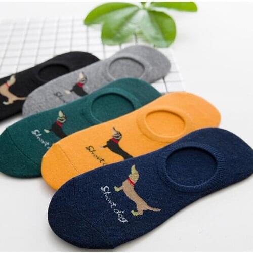 5pair Lovely Daily Animal Weel Socks Watermelon Dachshund Beagle Lion Farm Bull Terrier Elephant Fox Pill Fruit Dog Combo